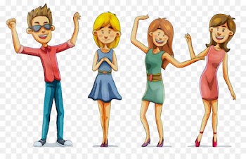 cartoon social group animated cartoon fun friendship