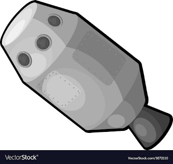Cartoon spaceship eps10 vector image