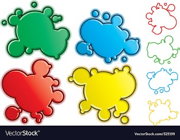 Cartoon spatters vector image