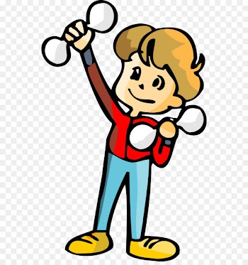 Cartoon Sport Illustration - Athlete barbell 