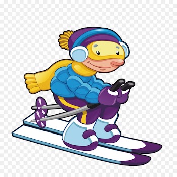 Cartoon Sport Royalty-free Character - Vector skiing 