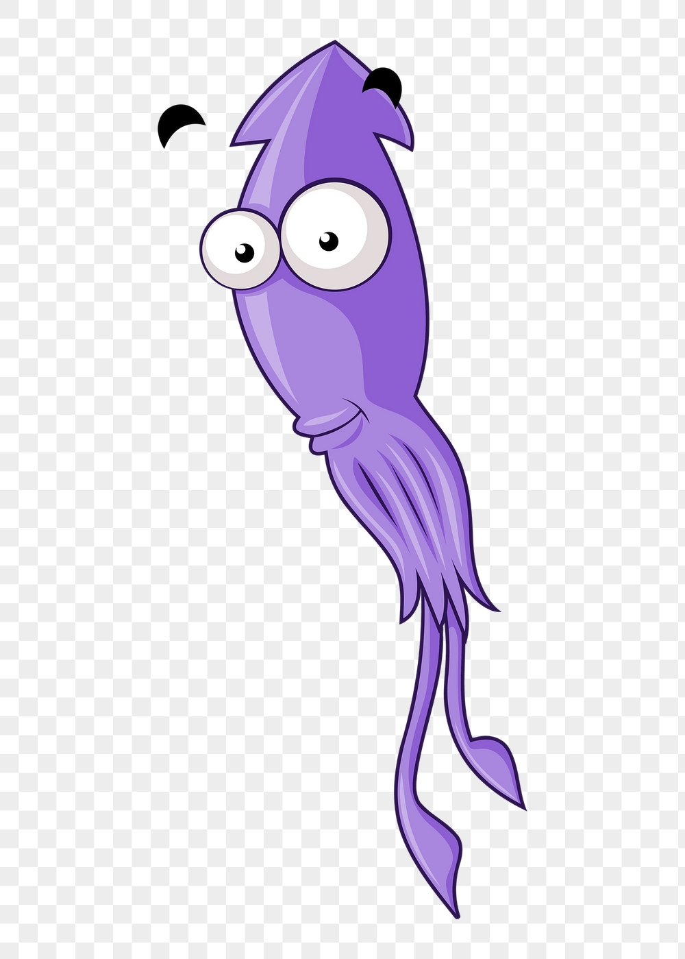 Cartoon squid png sticker, sea | Free PNG - rawpixel