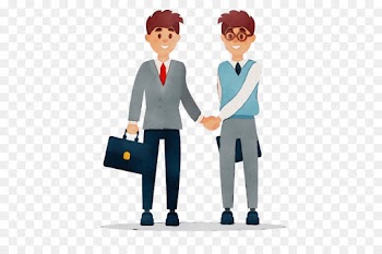 cartoon standing job white-collar worker employment