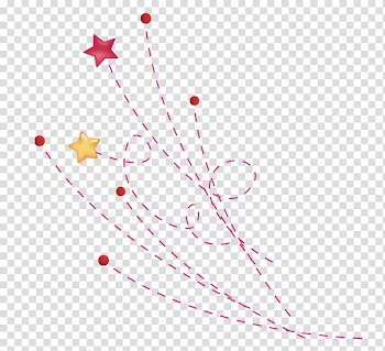 , Cartoon star dotted line decoration pattern transparent background PNG clipart