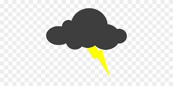 Cartoon Storm Cloud - Lyn Og Torden Tegning