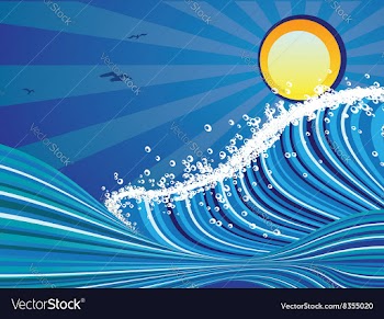 Cartoon Stormy Sea2 vector image