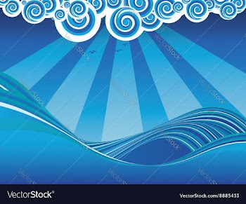 Cartoon Stormy Sea5 vector image