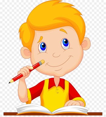 Cartoon Study skills Drawing Illustration - Laughing and thinking 