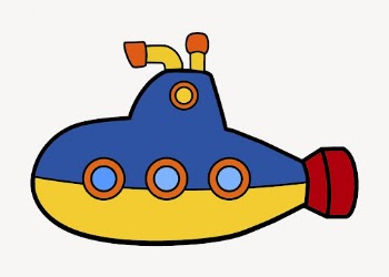 Cartoon submarine sticker, vehicle illustration | Free Vector - rawpixel