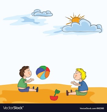 Cartoon summer background vector image