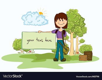 Cartoon summer background vector image