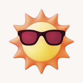 Cartoon sun collage element, 3D | Free PSD - rawpixel