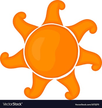 Cartoon sun eps 10 vector image