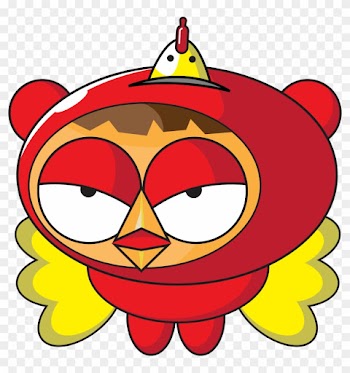 Cartoon Superhero Chicken Clipart Vector Clip Art - Superhero Chicken