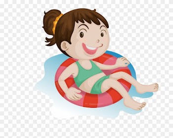 Cartoon Swimming Illustration - Cartoons Girl Swimming