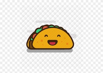 Cartoon Taco Cartoon Emoji Emoticon Expression Fast - Smiling Taco Png