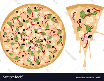 Cartoon tasty pizza vector image