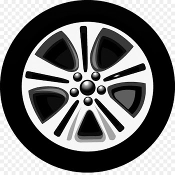 Cartoon Technician Silhouette Illustration - Car tires 