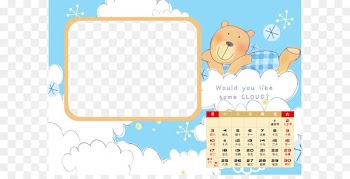 Cartoon Template Animation Calendar - Children calendar template 