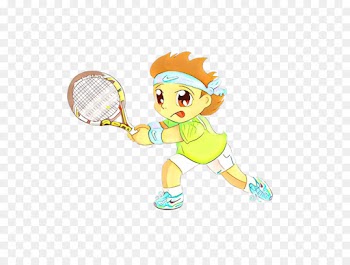 cartoon tennis player tennis tennis racket racquet sport