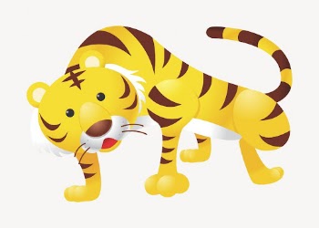 Cartoon tiger clipart, cute animal | Free Photo - rawpixel