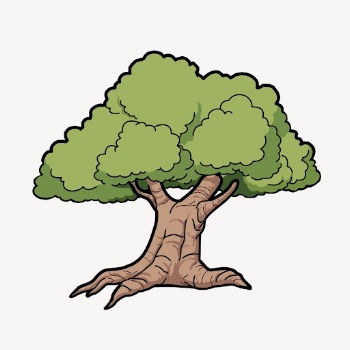Cartoon tree clip art color | Free Photo - rawpixel