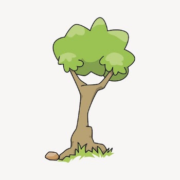Cartoon tree clipart, nature illustration. | Free Photo - rawpixel