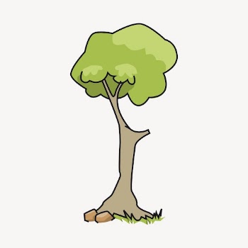 Cartoon tree clipart, nature illustration. | Free Photo - rawpixel