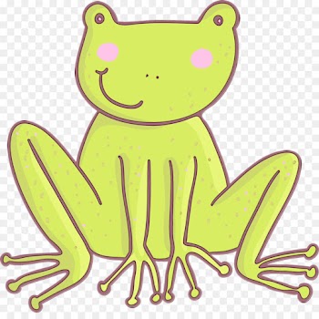 cartoon tree frog yellow shrub frog hyla