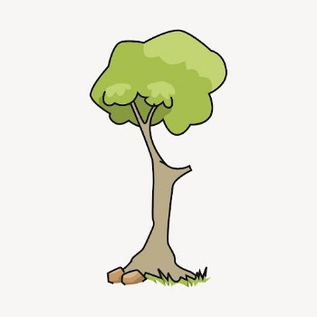 Cartoon tree sticker, botanical illustration | Free PSD - rawpixel
