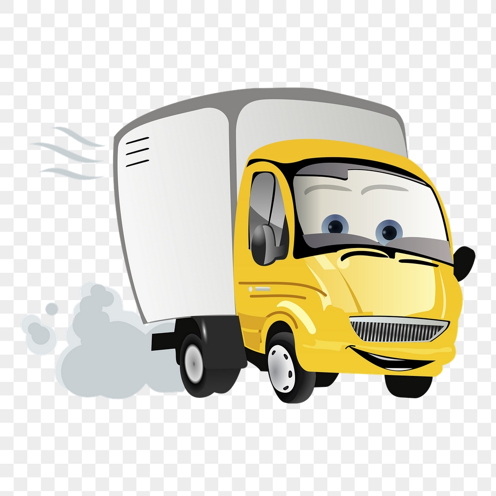 Cartoon truck png sticker, logistics | Free PNG - rawpixel