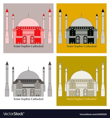 Cartoon turkey symbols and objects set saint vector image
