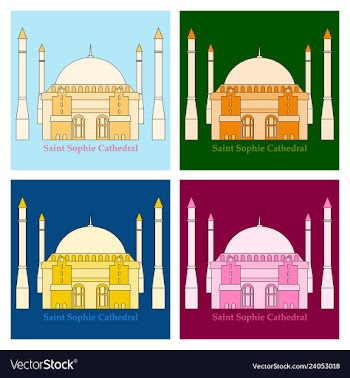 Cartoon turkey symbols and objects set saint vector image