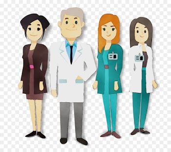 cartoon uniform job health care provider physician