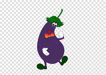 Cartoon Vegetable , Eggplant cartoon transparent background PNG clipart