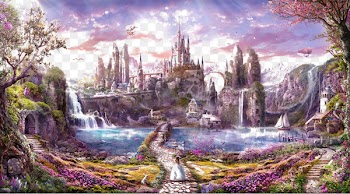 Cartoon Wallpaper - Cartoon fantasy castle background alpine Figure 