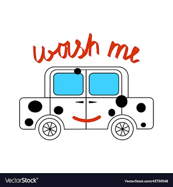 cartoon wash car