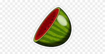 Cartoon Watermelon Half Bag, Adult Unisex, Natural