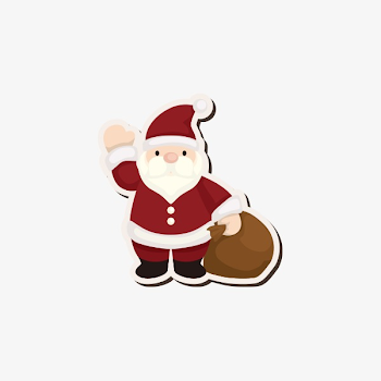 Cartoon Waving Santa Claus, Cartoon Clipart, Santa Clipart, Wave ...