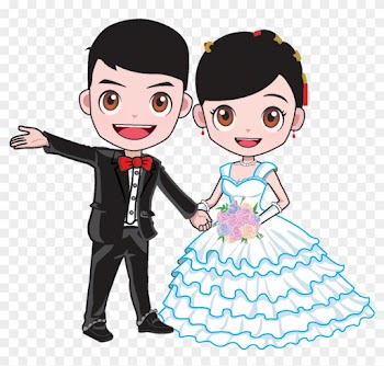 Cartoon Wedding Marriage Bridegroom - Noivos Png