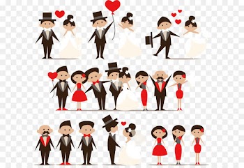 Cartoon Wedding Marriage Clip art - The bride and groom cartoon creative 