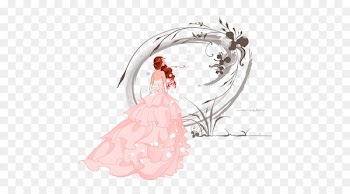 Cartoon Wedding photography Formal wear Illustration - Beautiful bride 