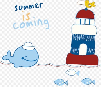 Cartoon Whale Illustration - Whale and boat 