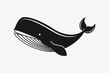 Cartoon whale sticker, sea life | Free PSD - rawpixel