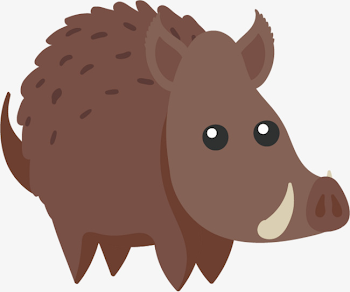 Cartoon Wild Boar, Boar, Pig PNG and Vector for Free Download