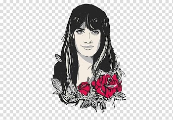 Cartoon Woman Illustration, Woman painted flowers Avatar transparent background PNG clipart