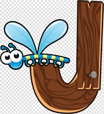 Cartoon wooden animals letter j transparent background PNG clipart