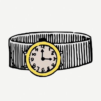 Cartoon wrist watch doodle, illustration | Free PSD - rawpixel