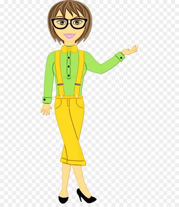 cartoon yellow standing clip art costume