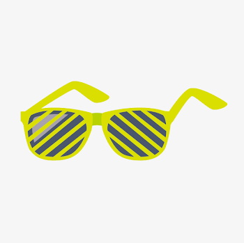 Cartoon Yellow Sunglasses, Cartoon Clipart, Sunglasses Clipart ...